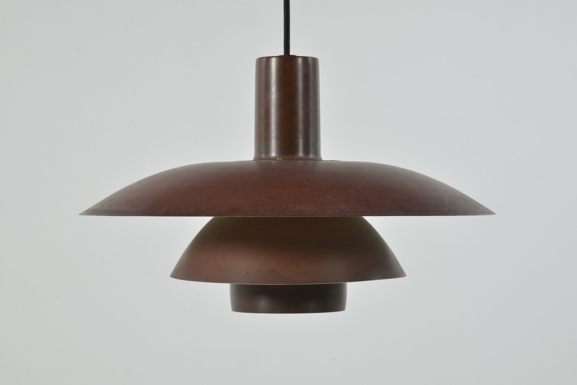Louis Poulsen PH4½-4 pendant lamp with patinated copper shade 