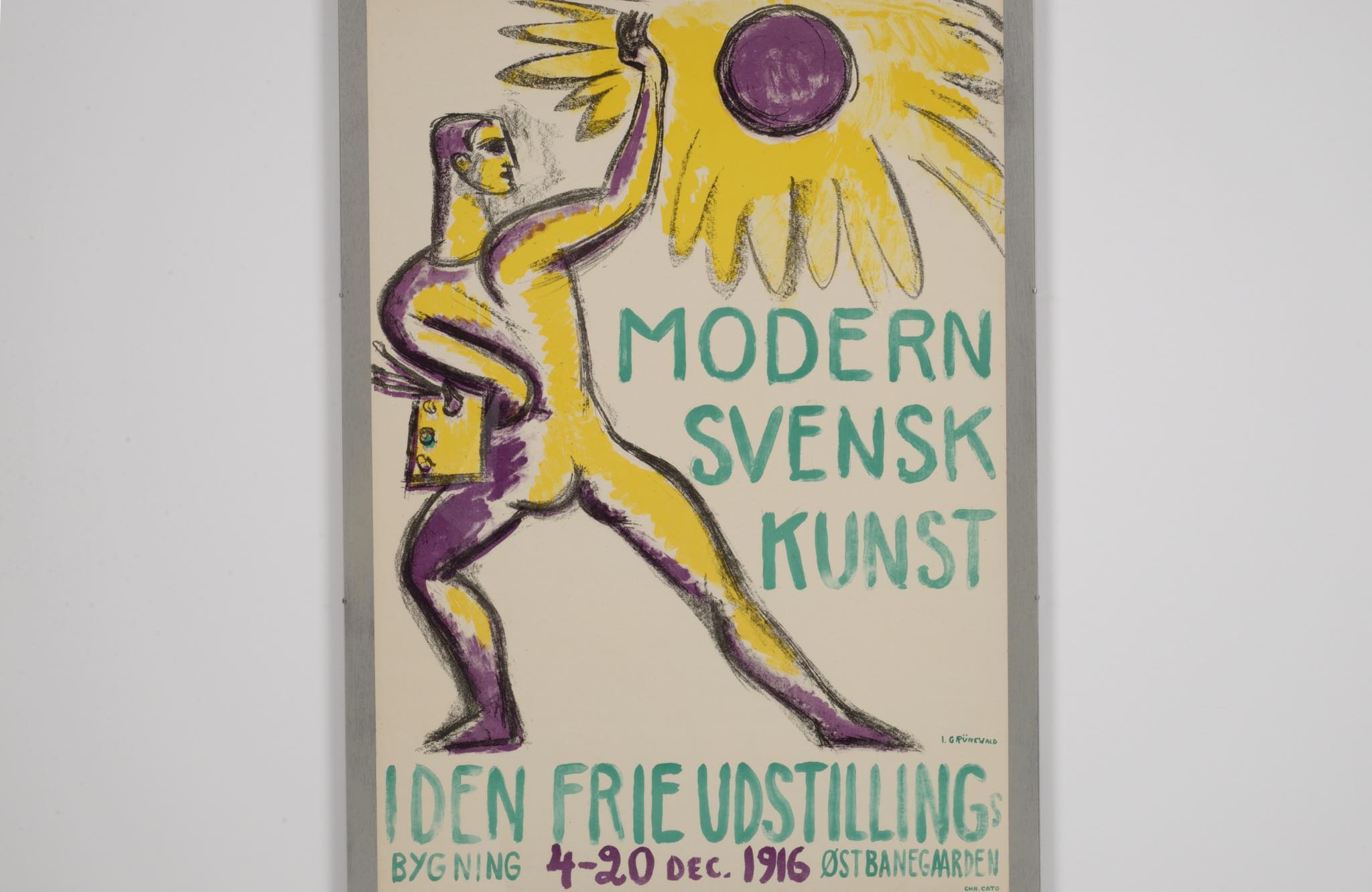 Isaac Grünewald Lithography poster of Modern Svensk Kunst 1916